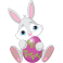 Sticker lapin œuf de Pâques