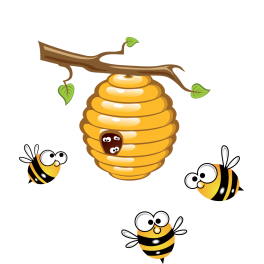 Sticker ruche abeille