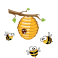Sticker ruche abeille