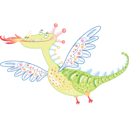 Sticker dragon flamme