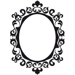 Sticker miroir baroque ornement