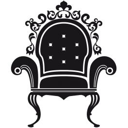 Sticker fauteuil baroque