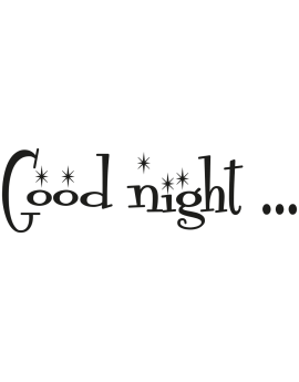 Sticker citation "Good night"