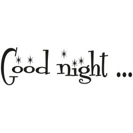 Sticker citation "Good night"