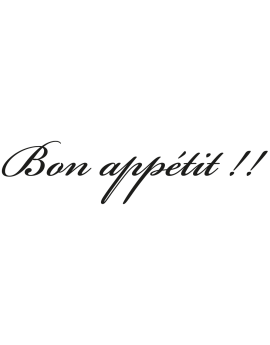 Sticker phrase "Bon appétit"