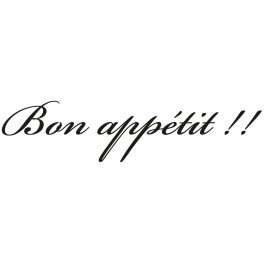 Sticker phrase "Bon appétit"