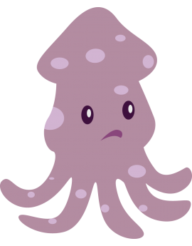 Sticker océan calamar