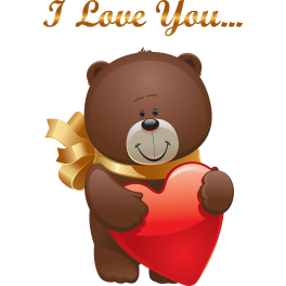 Sticker ourson "I love you"