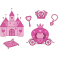 Kit 6 Stickers princesse château féérique