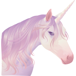 Sticker licorne féérique