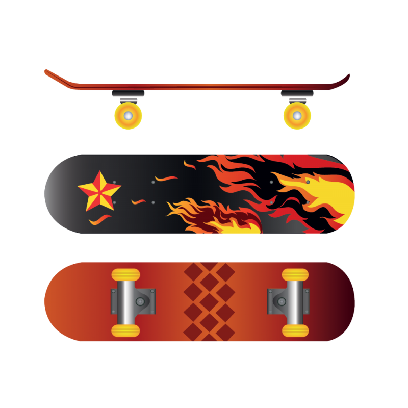 Stickers skate flamme - Color-stickers