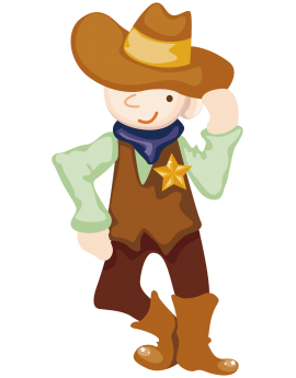 Sticker cowboy