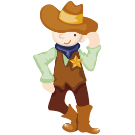 Sticker cowboy