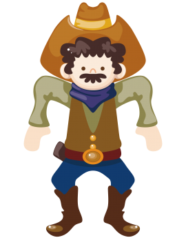 Sticker cowboy