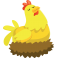 Sticker poule ferme