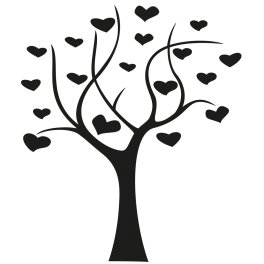 Sticker arbre cœur