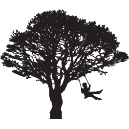 Sticker arbre balançoire