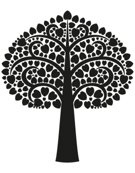 Sticker arbre oriental cœur