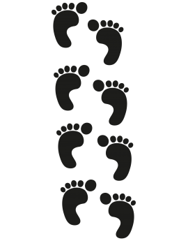 Kit 8 Stickers empreintes de pieds