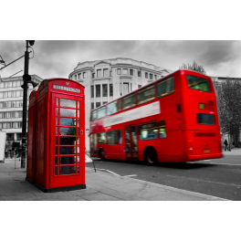 Tableau Londres Cabine rouge