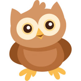 Sticker hibou brun