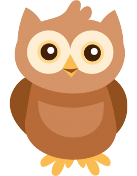 Sticker hibou brun