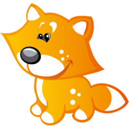 Sticker petit renard roux