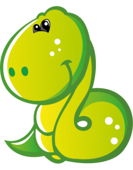 Sticker petit serpent vert