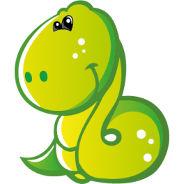 Sticker petit serpent vert