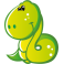 Sticker petit serpent vert