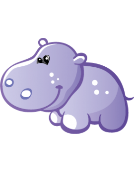 Sticker petit hippopotame