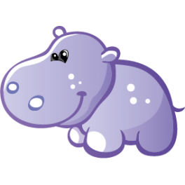 Sticker petit hippopotame