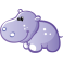 Sticker petit hippopotame