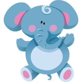 Sticker éléphant bleu