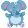 Sticker éléphant bleu