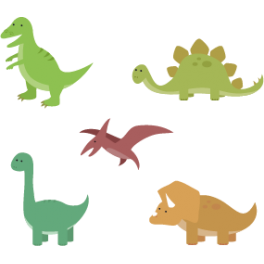 Kit 5 Stickers dinosaures