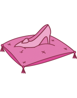 Sticker princesse pantoufle de verre rose