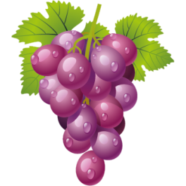 Sticker grappe de raisins violets