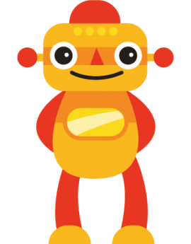 Sticker robot orange