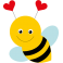 Sticker jolie abeille