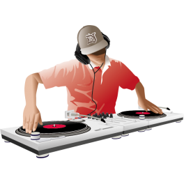 Sticker Dj platines musique