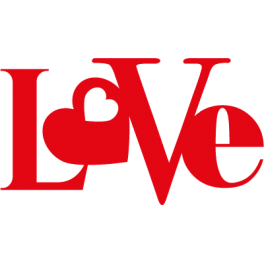 Sticker amour écriture love