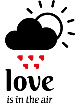 Sticker amour phrase "l'amour est dans l'air"