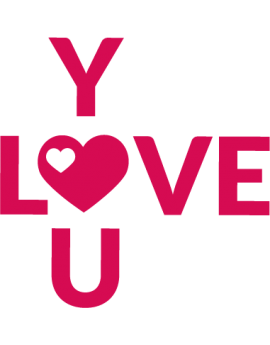 Sticker amour "Love you"