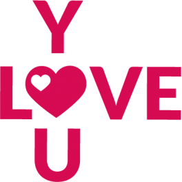 Sticker amour "Love you"