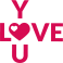 Sticker amour "Love you"