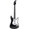 Sticker solfège guitare électrique noire et blanche