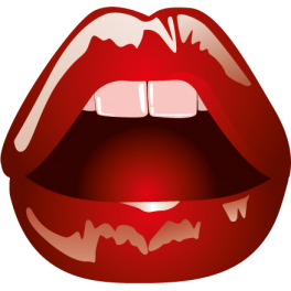 Sticker mode bouche lèvres rouges