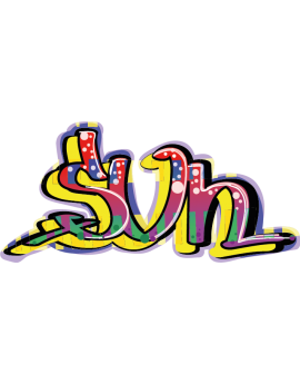 Sticker graffiti peinture sun