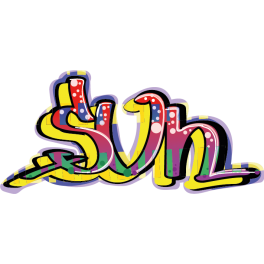 Sticker graffiti peinture sun